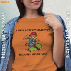 garfield virginity women orange t shirt