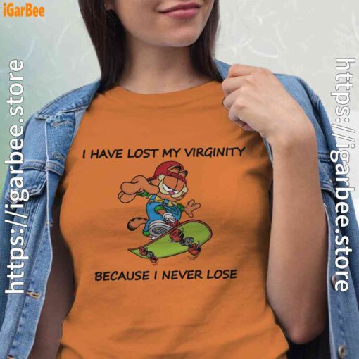 garfield virginity women orange t shirt