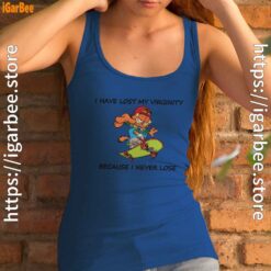 garfield virginity women's royal tank top