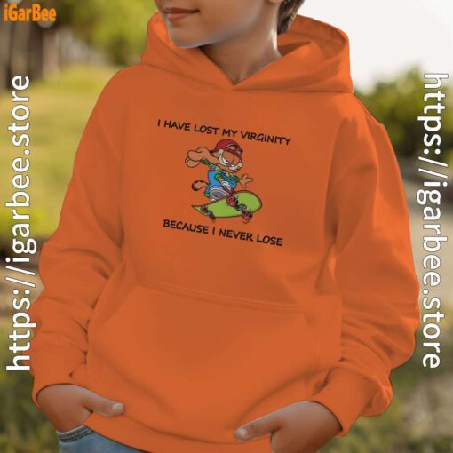 garfield virginity youth boy orange hoodie