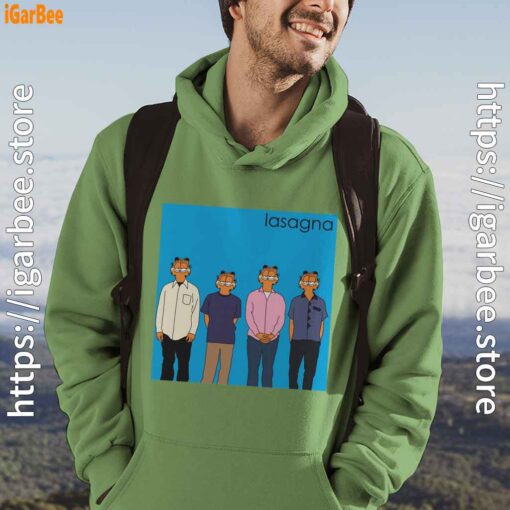 garfield weezer green men hoodie