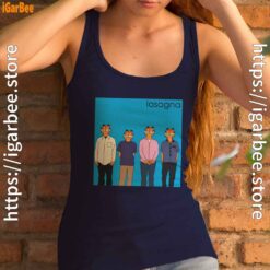 garfield weezer navy tank top with women