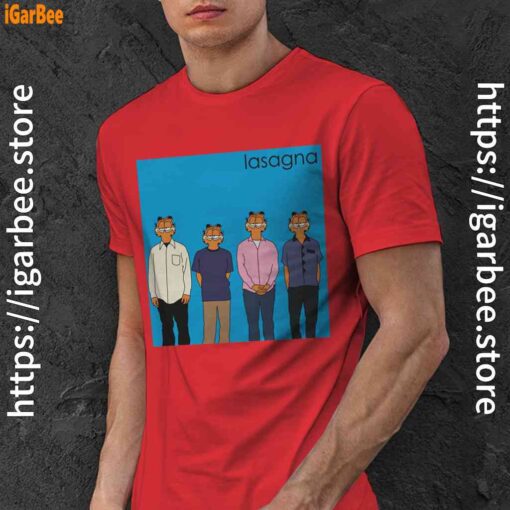 garfield weezer red men shirt