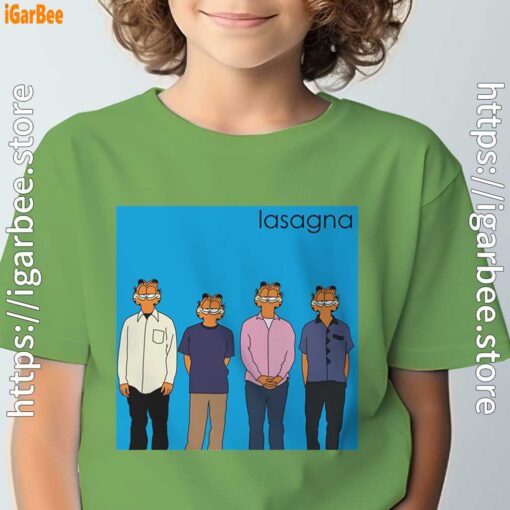 garfield weezer tee green for youth boy