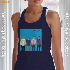 garfield weezer women's navy tank top