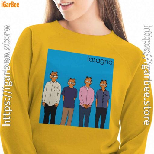 garfield weezer yellow sweatshirt for women