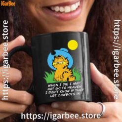 garfield when die black mug