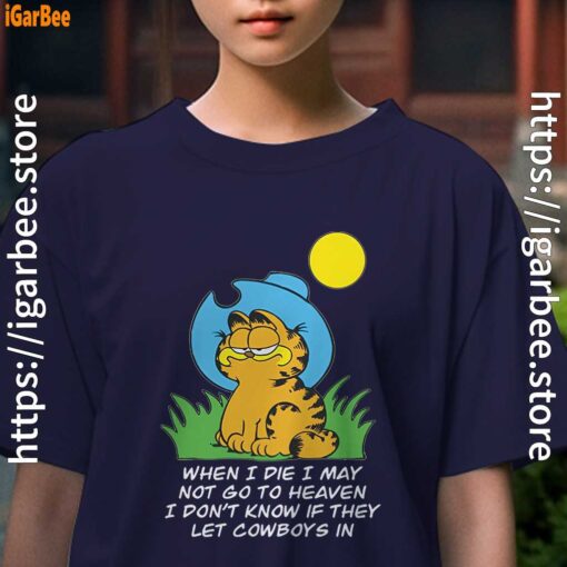 garfield when die kids girl navy t shirt