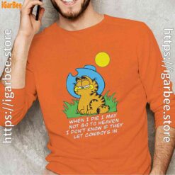 garfield when die long sleeve orange men