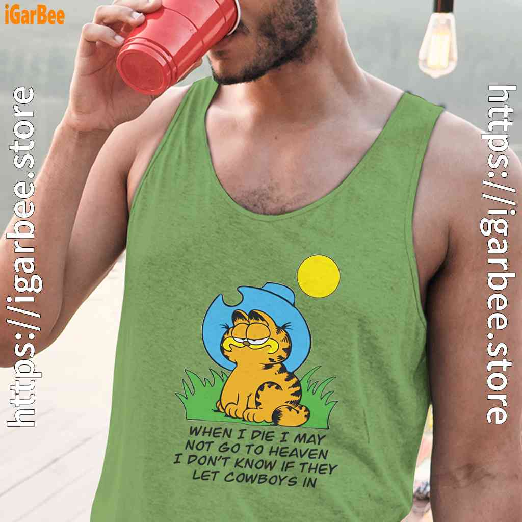garfield when die men green tank tops garfield when die men green tank tops