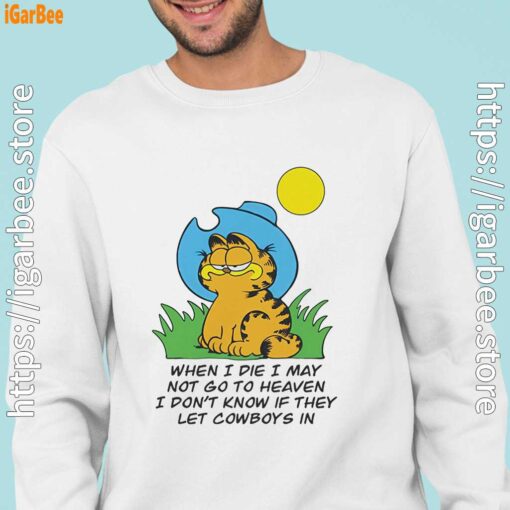 garfield when die men with white sweatshirt