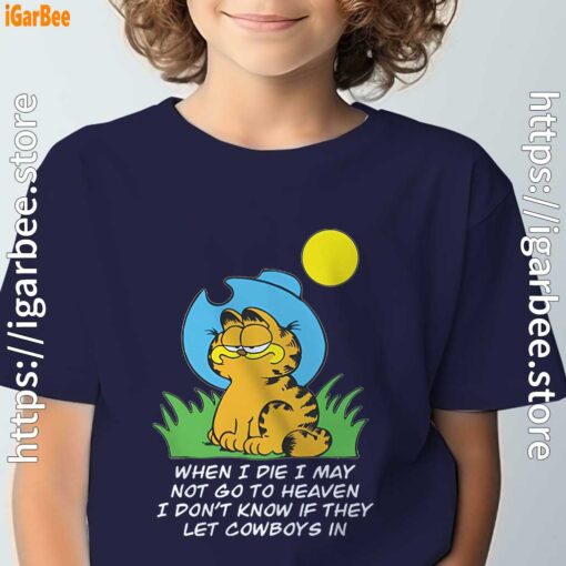 garfield when die navy boy's t shirt