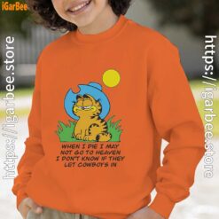garfield when die orange boy sweatshirts