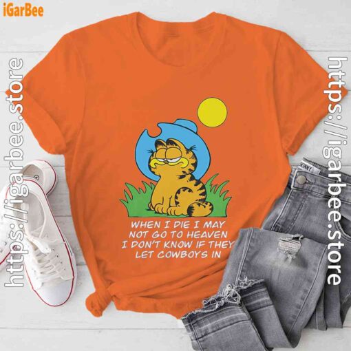 garfield when die orange tee shirt