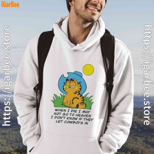 garfield when die white men hoodie
