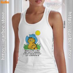 garfield when die white women's tank top