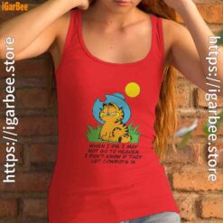 garfield when die women tank top red female