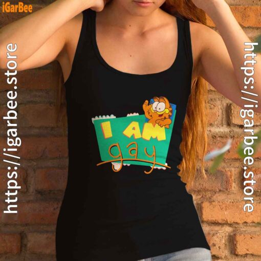 gay garfield female tank top black women