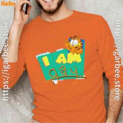 gay garfield long sleeve orange men