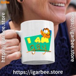 gay garfield white coffee mug
