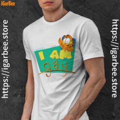 gay garfield white men shirt