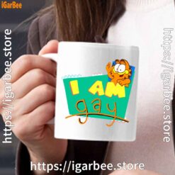 gay garfield white mug