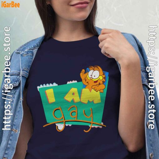 gay garfield women navy shirts