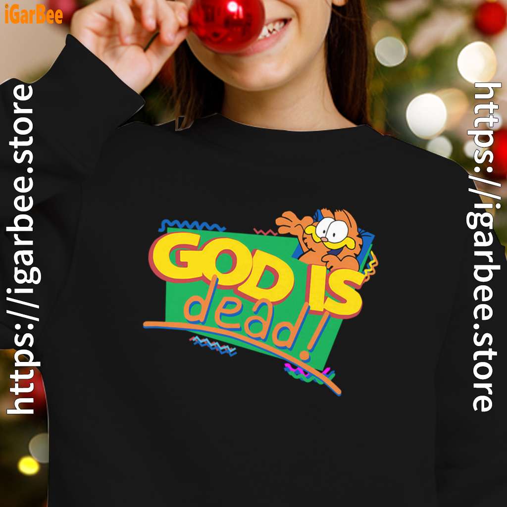 god is dead garfield black girl sweatshirts god is dead garfield black girl sweatshirts