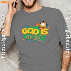 god is dead garfield gray long sleeve for men