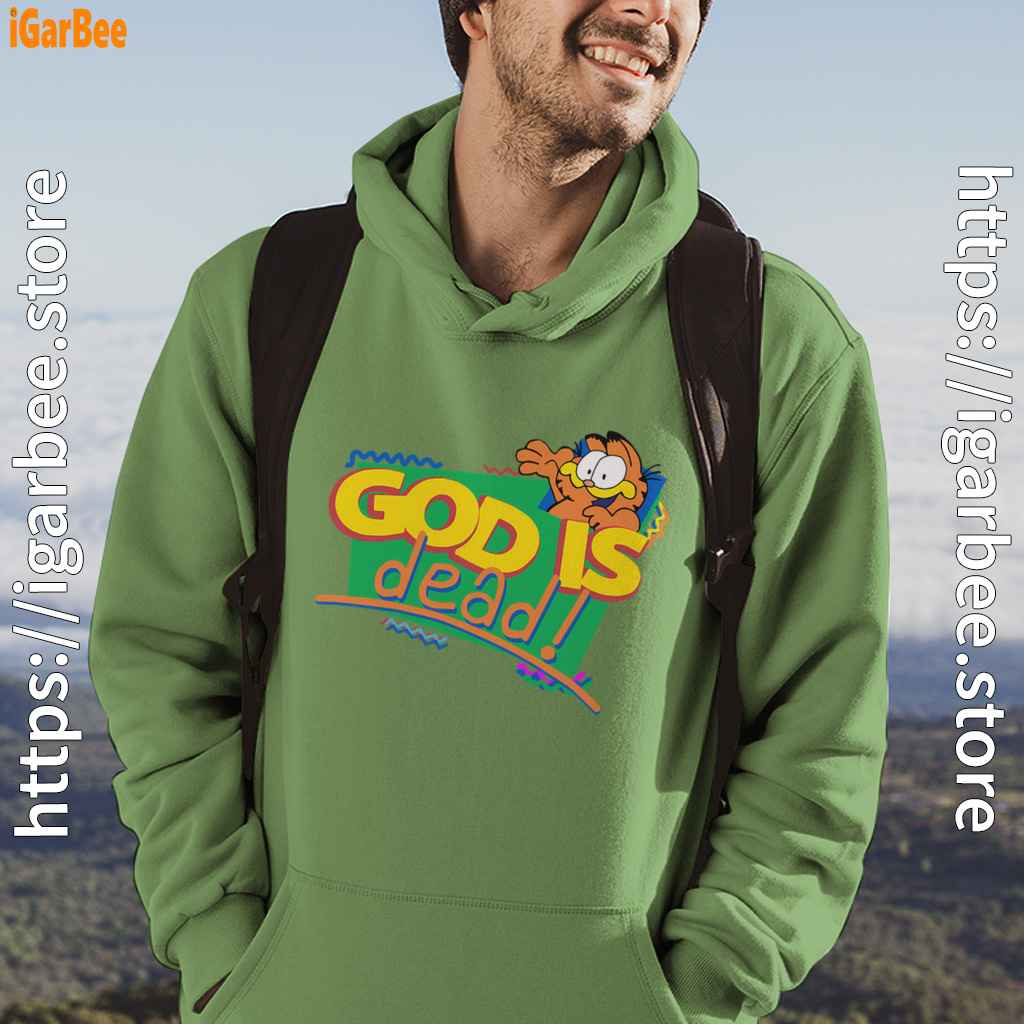 god is dead garfield green men hoodie god is dead garfield green men hoodie