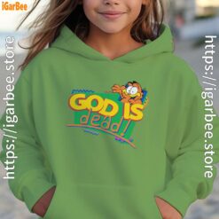 god is dead garfield youth girl green hoodie