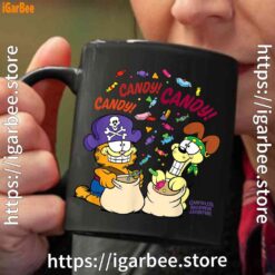 halloween garfield eat candy it’s lifestyle black coffee mug 11oz