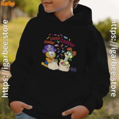 halloween garfield eat candy it’s lifestyle black hoodie for kid boy