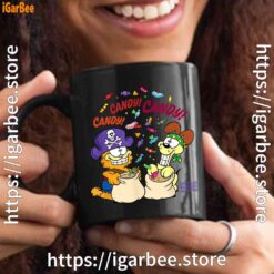 halloween garfield eat candy it’s lifestyle black mug 15oz