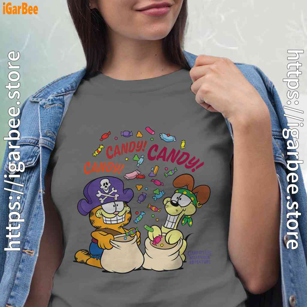 halloween garfield eat candy its lifestyle gray shirt for women halloween garfield eat candy its lifestyle gray shirt for women
