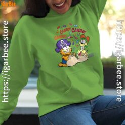 halloween garfield eat candy it’s lifestyle green women hoodie