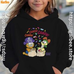 halloween garfield eat candy it’s lifestyle kids girl hoodie black