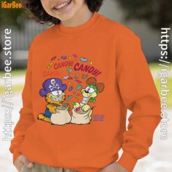 halloween garfield eat candy it’s lifestyle orange boy sweatshirts