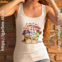 halloween garfield eat candy it’s lifestyle women white tank top