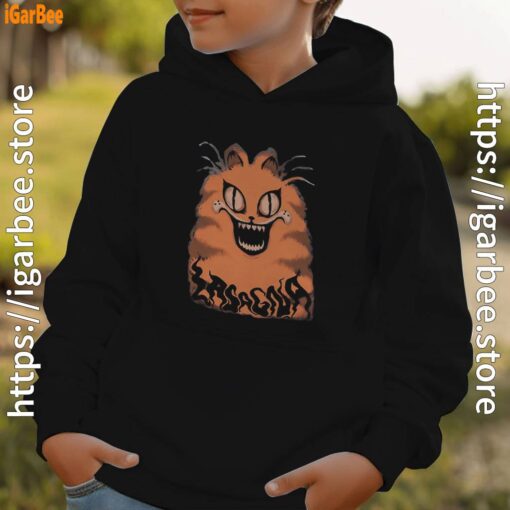 hausu garfield black hoodie for kid boy