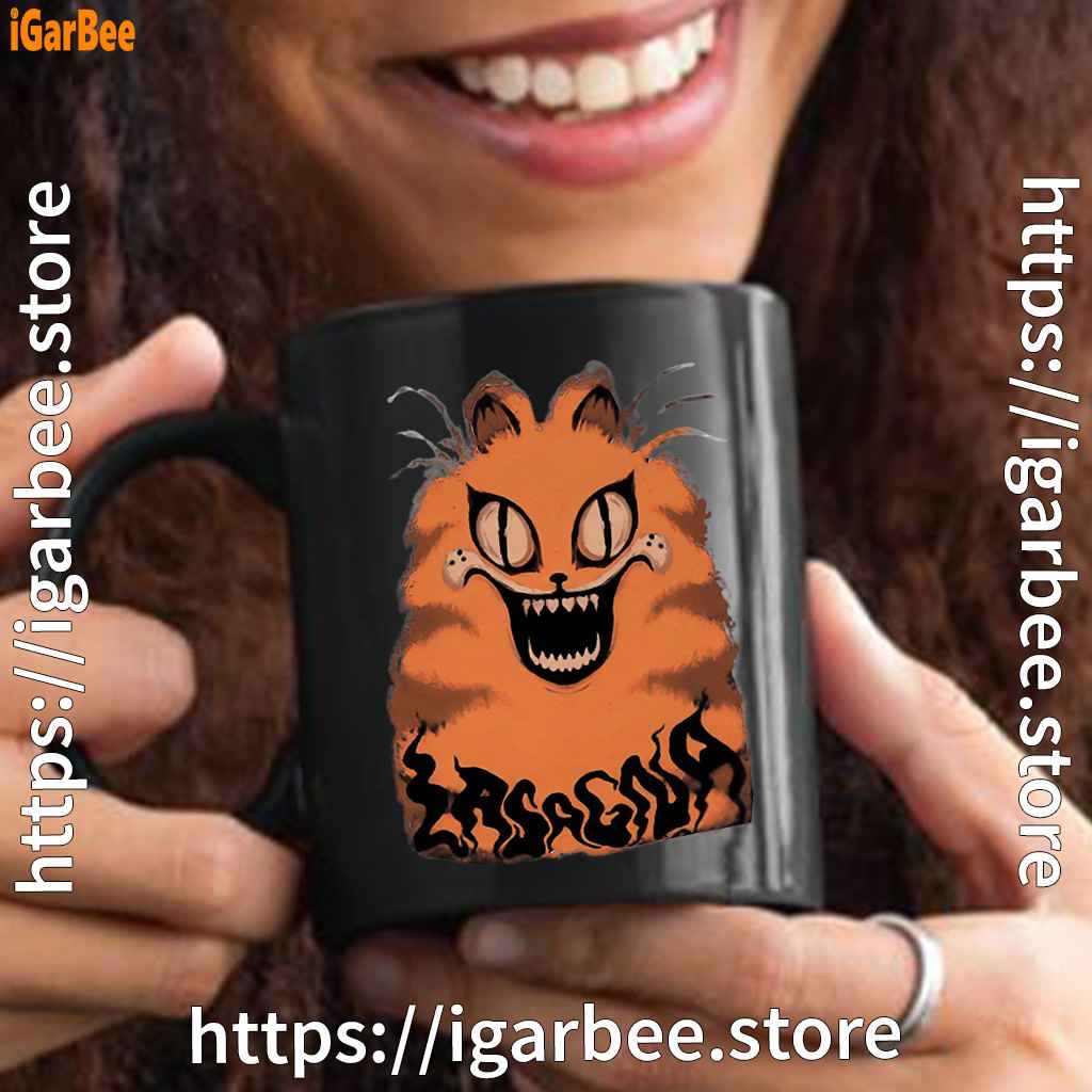 hausu garfield black mug hausu garfield black mug