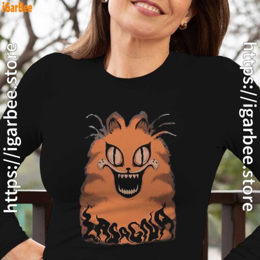 hausu garfield long sleeve black for women