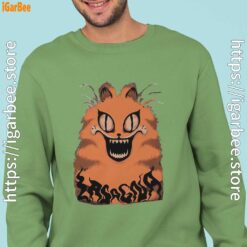 hausu garfield men green sweatshirts