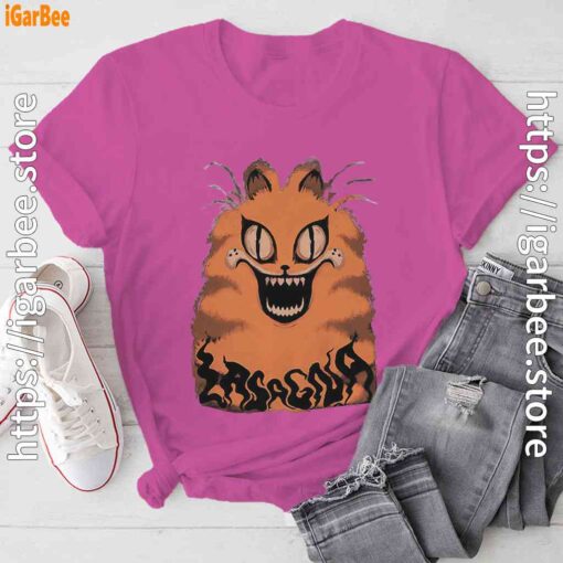 hausu garfield pink tee shirt