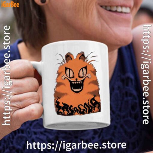 hausu garfield white coffee mug