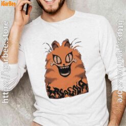 hausu garfield white long sleeve for male
