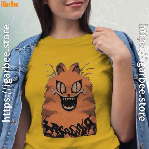 hausu garfield women yellow shirt
