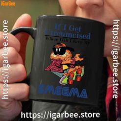 if i get circumcised garfield black coffee mug
