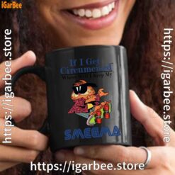 if i get circumcised garfield black mug