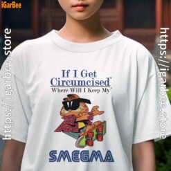 if i get circumcised garfield kids girl white tee female